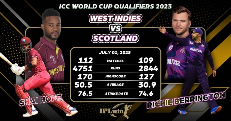 Scotland vs West Indies Prediction: ICC World Cup Qualifiers 2023