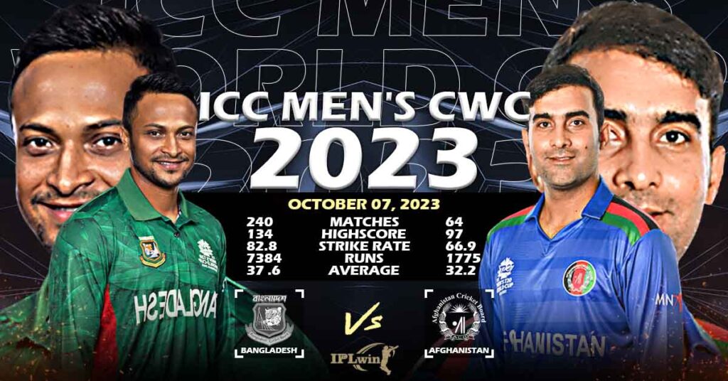 ICC Men's CWC 2023 Bangladesh vs Afghanistan